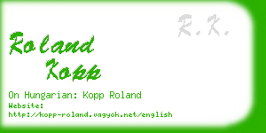 roland kopp business card